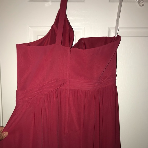 Wine floor-length formal dress - Picture 3 of 4